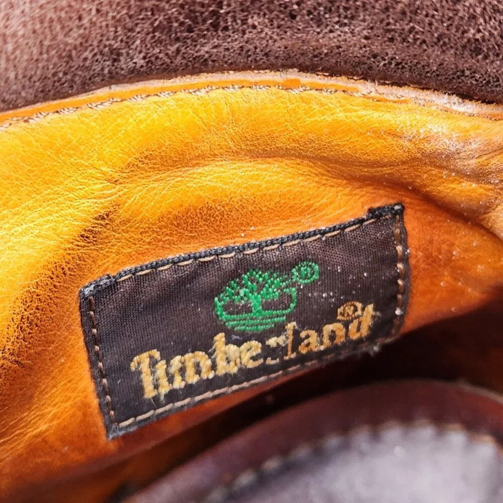 Vintage Timberland Boots Mens 8 W 10003 6211 Brown Leather Czech Republic Wide